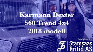 Hvordan bruke bobil Karman Dexter 560 Trend 4x4 2018 modell [upl. by Fernandez]