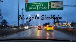 Drive through E4 from botkyrka to Stockholm [upl. by Brigid]