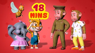 Bandar Mama and the Prankster  Hindi Rhymes for Children Collection  Infobells [upl. by Ardaid]