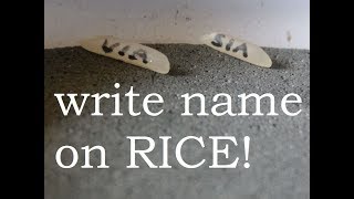 Write Your Name On A Rice Grain Indian Art Super Easy [upl. by Schiro420]