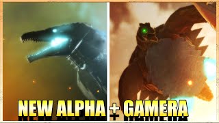 NEW GODZILLA ALPHA GODZILLA  GAMERA KAIJU SKINS COMING TO DS  Dinosaur Simulator [upl. by Nickles628]