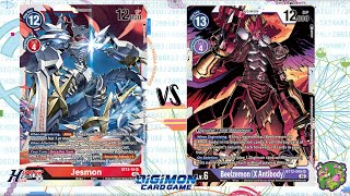 DIGIMON TCG Local match Jesmon Red vs Beelzemon X Purple  PIEDRA BRUJA [upl. by Jestude104]