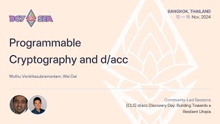 Programmable Cryptography and dacc [upl. by Vasti]