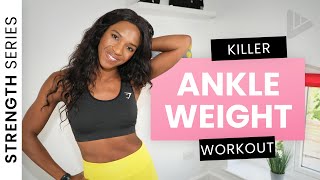 ANKLE WEIGHT COREAB WORKOUT  STRENGTH SERIES [upl. by Atteiram652]