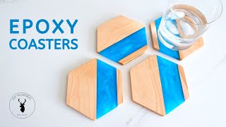 Wood amp Epoxy Hexagon Coasters [upl. by Uahc]