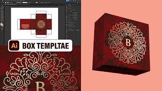 How to Box Template Design in Adobe Illustrator CC 2022 [upl. by Mulry]