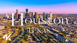 Houston 4K SkyView Drone  Stunning Aerial Footage of Houston Texas USA With Gentle Music [upl. by Geller582]