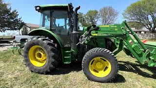 John Deere 5125R with small chisel plow walk around video [upl. by Ecnaiva]