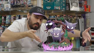 Pokemon Center Exclusive  Looming Shadows Statue by First Four Figures Unboxing and Review Gengar [upl. by Astiram511]