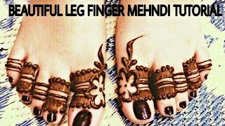 Beautiful Foot Mehndi Design  New latest Heena Mehandi Design 2017 For leg finger By Beautiful you [upl. by Ecenaj]