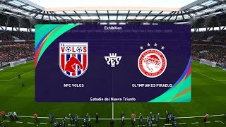 NFC VOLOS vs Olympiacos FC 17082024 Greece Super League PES 2021 [upl. by Felt]