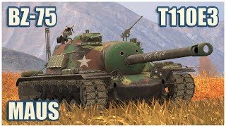 T110E3 BZ75 amp Maus • WoT Blitz Gameplay [upl. by Adnowat]