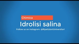 Idrolisi salina  Cenni e calcolo pH di una soluzione di acetato di sodio [upl. by Parshall]