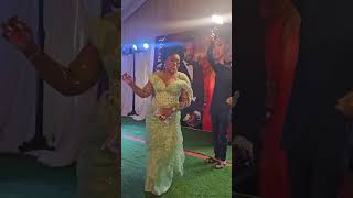 Funke Akindele Dancing joyfully at Sharons wedding wedding nigerianwedding shorts [upl. by Ramat]