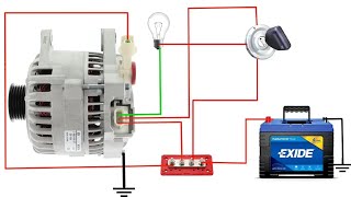 How to Wire 3 pin Alternator  3 wire Alternator Wiring Diagram  Car Alternator Wiring Diagram [upl. by Yemaj858]