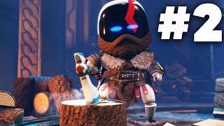 ASTRO BOT PS5 Gameplay Walkthrough Part 2  God of War  100 TENTACLE SYSTEM [upl. by Haelat]