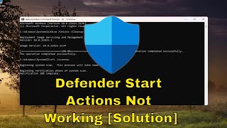 Windows Defender Start Actions Not Working Solution [upl. by Grane404]