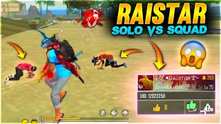 Raistar Solo Vs Double Squad 34 Kill🤣  Garena Free Fire [upl. by Alyacim]