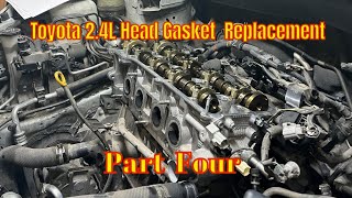 How To Replace The Head Gasket on 24l Toyota and Scion Motor Step by Step Part 4 of 4 [upl. by Olim264]