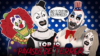 Top 10 Payasos de Terror  La Evolución de los Payasos de Terror ANIMADO [upl. by Safir]