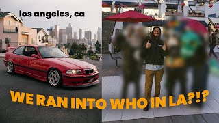 WE RAN INTO WHO IN LA  slammed BMW E36 visits LA [upl. by Ardeahp282]