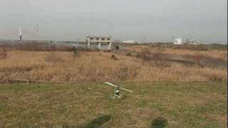 Hirobo EMBLA 450E RC heli scale flight 1 [upl. by Irep]