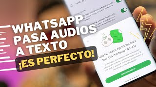 ¡Ya puedes PASAR TUS AUDIOS A TEXTO en WhatsApp Truco 2024 [upl. by Enert]