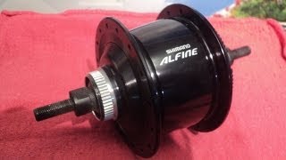 Removing the drive side cone from Shimano NexusAlfine [upl. by Elleirad]