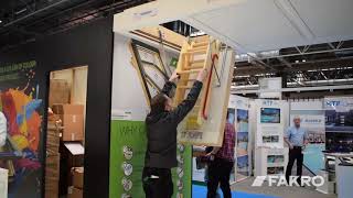 FAKROs Elegant Wooden Folding Loft Ladder in Action [upl. by Brandie499]