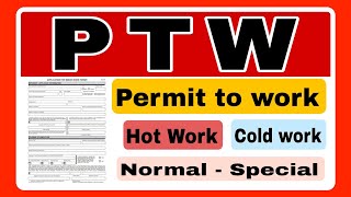 PTW System  Permit to work  PTW Training [upl. by Ulphia857]