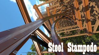 Steel Stampede  Record Breaking RMC Hyper Hybrid POV No Limits 2 [upl. by Repinuj897]