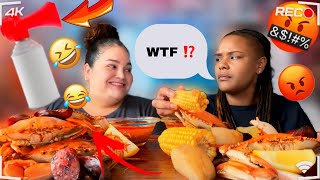 AIR HORN PRANK  BLUE CRAB MUKBANG  SEAFOOD BOIL [upl. by Koren]