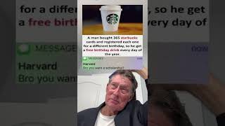 A Man Bought 365 Starbucks Cards And Registered Each One For A Different Birthday grandpa [upl. by Nagek980]