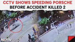 Pune Accident  CCTV Shows Speeding Porsche Moments Before Crash Killed 2 In Pune [upl. by Ttayh]