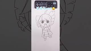 テトリスのテトを5秒、10秒、1分、5分で描いてみたDrawing Teto in 5sec10sec1mins5mins テトリス vocaloid drawing shorts [upl. by Elleimac]