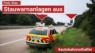 A1 bei Stapelfeld Trotz Stau sind die Stauwarnanlagen ausgeschaltet  autobahnnothelfer aktiv [upl. by Nauaj]