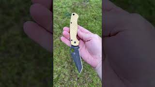 spyderco Paramilitary 2 Tanto metonboss brass scales LynchNW titanium clip [upl. by Edda]