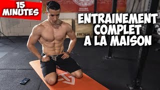 15min entrainement complet à la maison  brule beaucoup de calories [upl. by Salinas50]