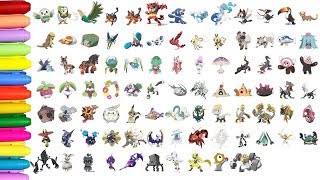 Coloring all Generation 7 Pokemon Sun and Moon [upl. by Knobloch799]