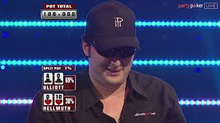 The Devilfish vs Phil Hellmuth  Classic Hands  Premier League Poker  partypoker [upl. by Hubey]