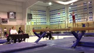 Whitney  Level 4 Gymnastics Balance Beam 9575 [upl. by Nahtan970]