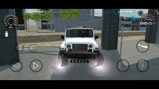 Mahindra Thar modified racing car experience in Indian vehicle simulator 3d game car ka game thar [upl. by Cirdes]