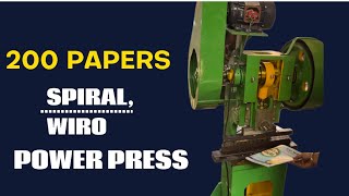 200 PAPERS SPIRALWIRO BINDING POWER PRESS MACHINE  6283183227 viralvideo [upl. by Frida324]