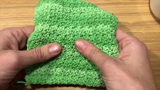 Linkshandig Haken Lapjesdeken steken CAL lapje 52 Op en neergaande steek haken crochet tutorial [upl. by Weintrob]