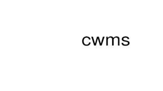 How to pronounce cwms [upl. by Erde]