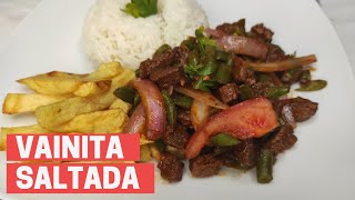 VAINITA SALTADA  RECETA PERUANA  SAZÓN DE BARRIO [upl. by Alaikim]