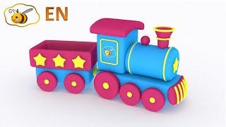 Trains for children Choo choo train from a surprise egg Educational cartoon for kids [upl. by Eustache718]