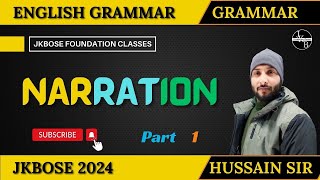 Jkbose Class 10th English grammar Narration passage  Hussain sir Lec 1 [upl. by Aronle523]