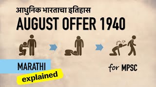 मराठी  ऑगस्ट ऑफर १९४०  August Offer 1940 in Marathi  आधुनिक भारताचा इतिहास for MPSC [upl. by Auston]