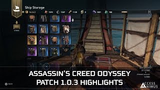 Assassins Creed Odyssey  Patch 103 Highlights [upl. by Nagad]